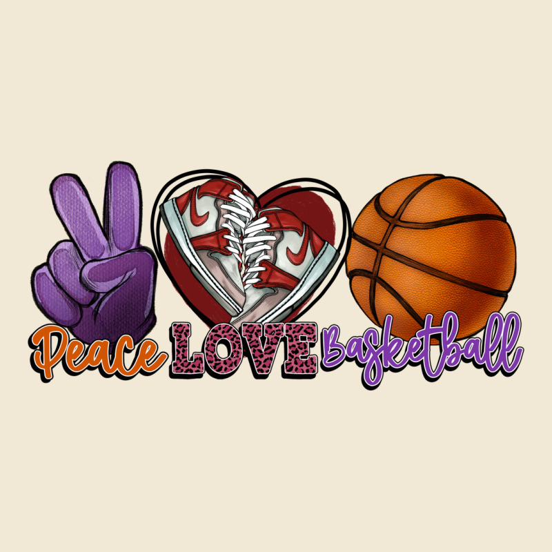 Peace Love Basketball Premium Tee by HowdyJamesFarm | Teevron