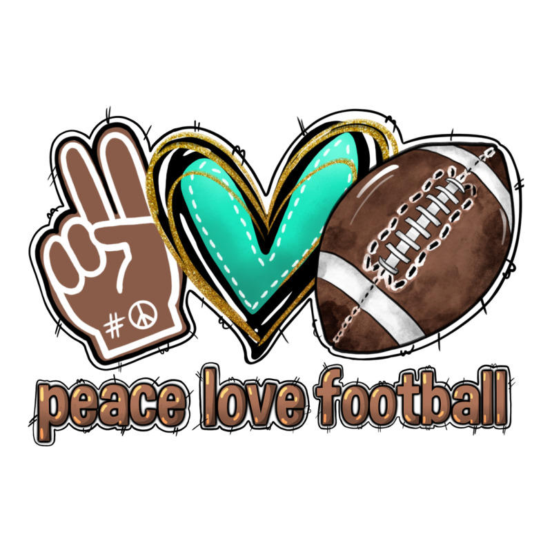 Peace Love Football Premium Tee by HowdyJamesFarm | Teevron