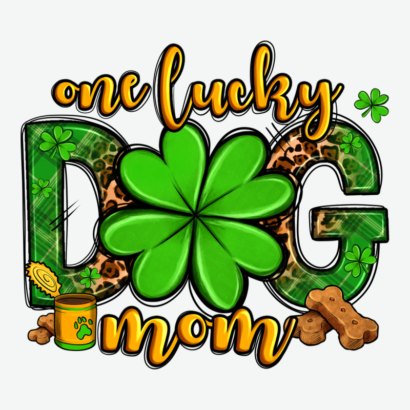 One Lucky Dog Mom St. Patrick's Urban Heavy Tee by OliviaCreatesArt | Teevron