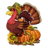 Thanksgiving turkey with pumpkin and sunflower | Teevron