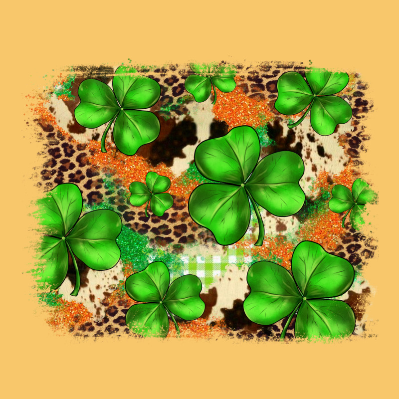 St.patricks Plaid  Green Glitter Cowhide  Leopard Vintage Hoodie by FaDigitalArtStudio | Teevron