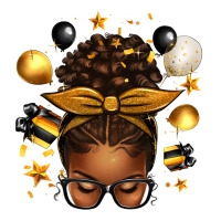 new year's eve afro messy bun | Teevron
