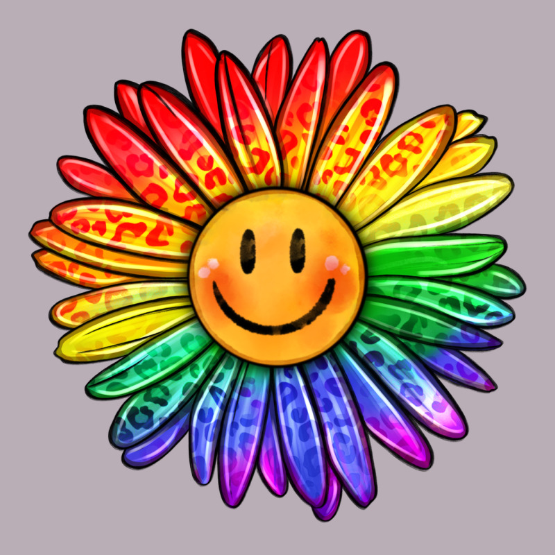 Rainbow Smiley Face Sunflower Vintage Tee by OliviaCreatesArt | Teevron