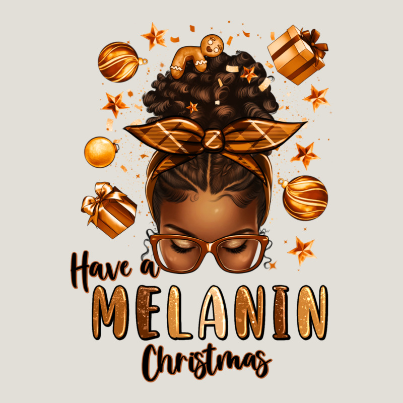 Have A Melanin Christmas Afro Messy Bun Heavy Core Tee by texasbilliewilder | Teevron
