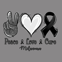 Peace Love Cure Melanoma Cancer Vintage Tee | Teevron