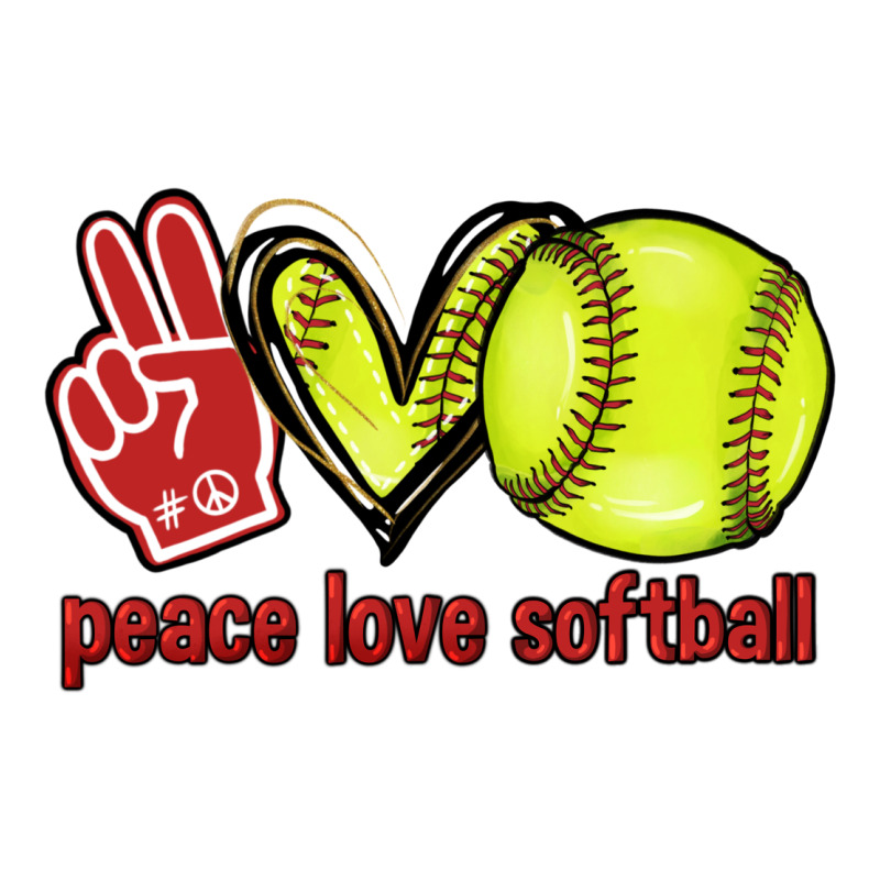 Peace Love Softball Premium Tee by HowdyJamesFarm | Teevron