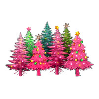 christmas tress with lights | Teevron