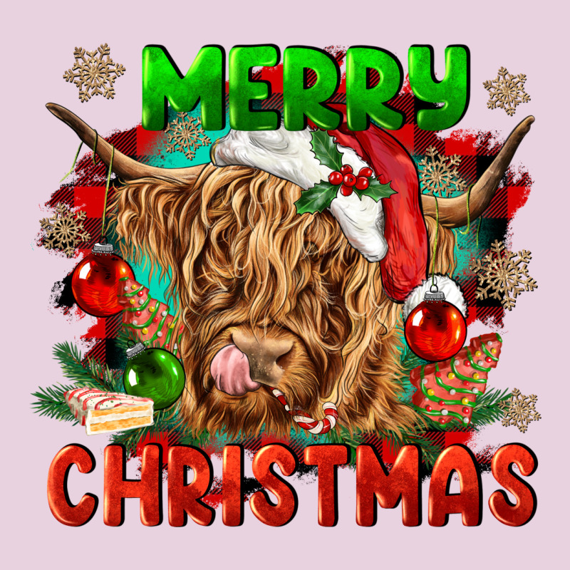 Merry Christmas Cow Ladies Tee by CowGirlArtShop | Teevron