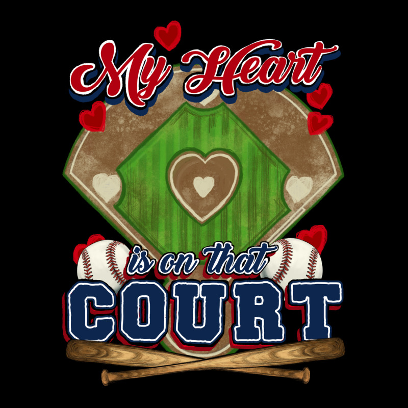 My Heart Is On That Court Baseball Premium Tee by HowdyJamesFarm | Teevron