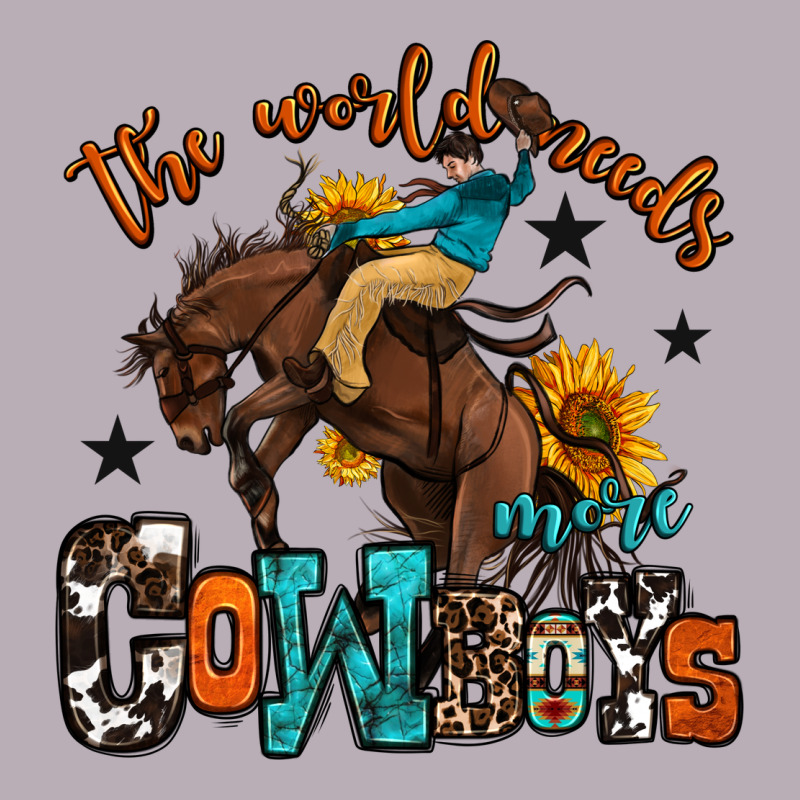 The World Needs More Cowboys Vintage Tee by OliviaCreatesArt | Teevron