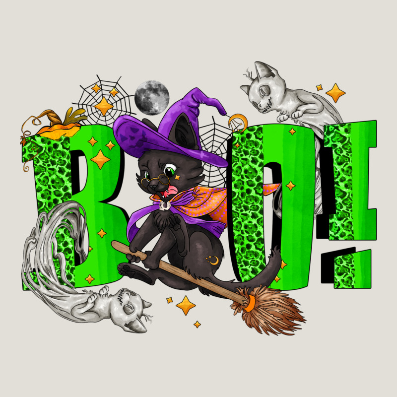 Boo! With Black Cat Halloween Heavy Core Tee by NancyCooperArtShop | Teevron