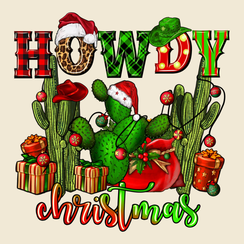 Howdy Christmas With Cactusses Ladies Tee by CowGirlArtShop | Teevron