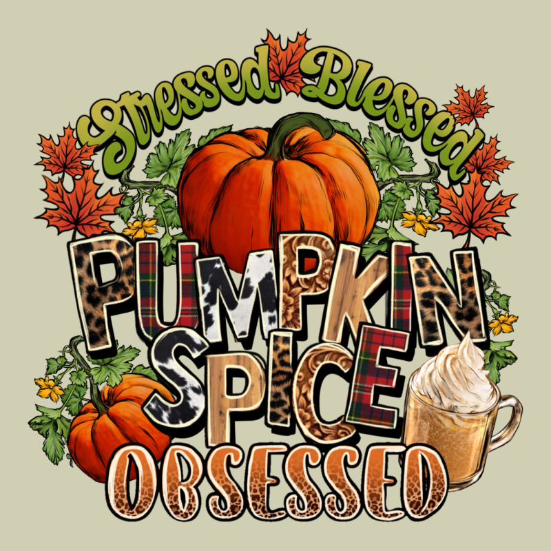Stressed Blessed Pumpkin Spice Obsessed Fall Heavy Core Tee by NancyCooperArtShop | Teevron