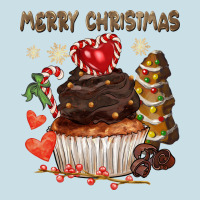 Merry Christmas Cupcake Chocolate Ladies Tee | Teevron