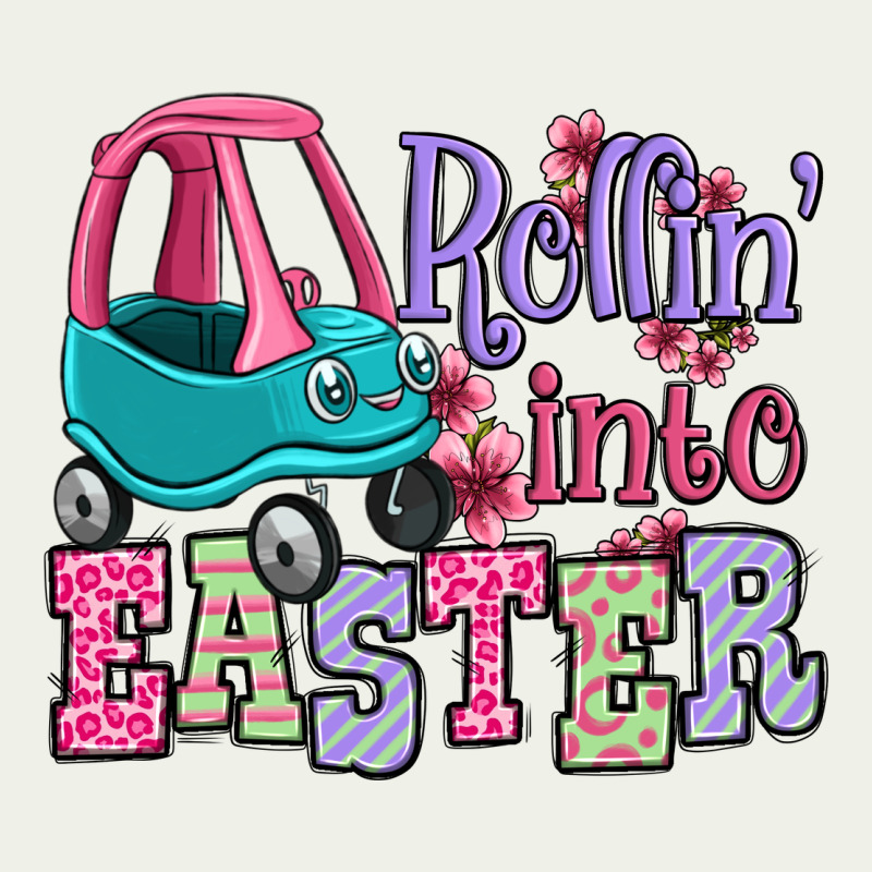 Easter Day Rollin Into Easter Toddler Car Urban Heavy Tee by OliviaCreatesArt | Teevron