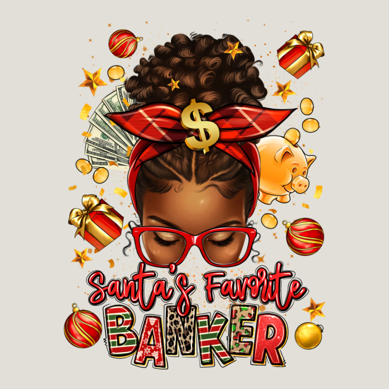 Santa Favorite Banker Afro Messy Bun Heavy Core Tee by texasbilliewilder | Teevron