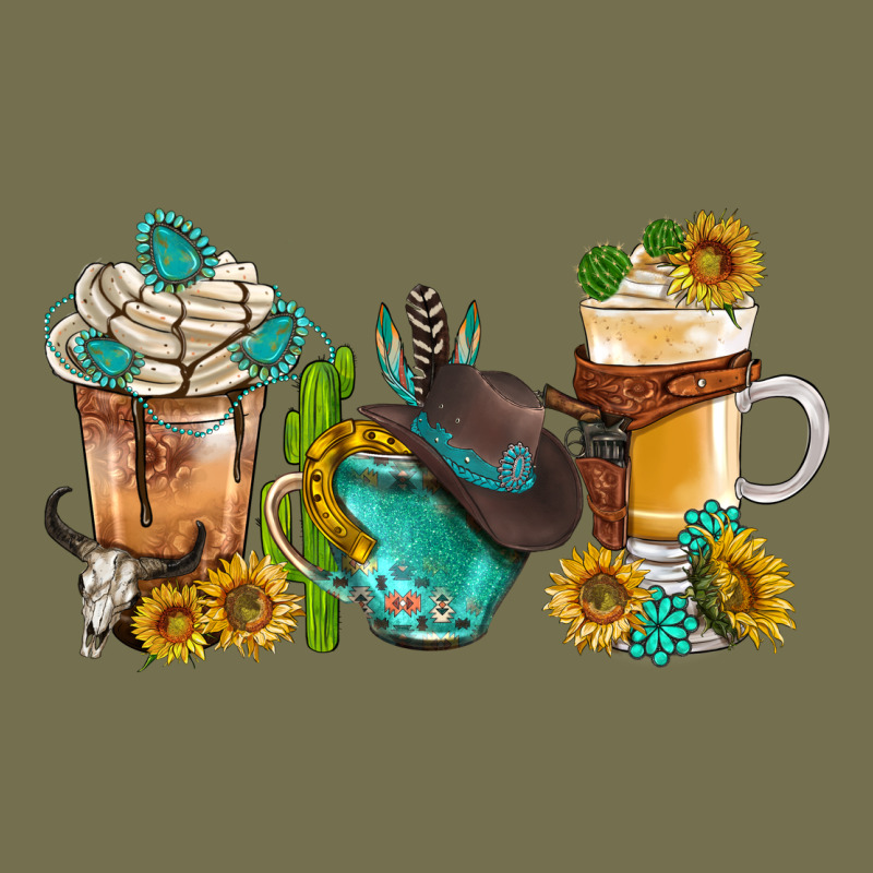 Western Coffee Cups With Sunflower And Gemstone Bbs Vintage Hoodie by BundleAndBundleShop | Teevron