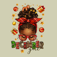 December Girl Christmas Afro Messy Bun Heavy Core Tee | Teevron