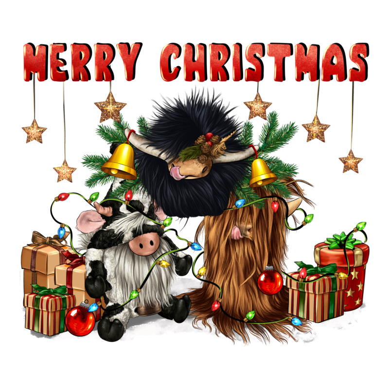 Merry Christmas Ladies Tee by CowGirlArtShop | Teevron
