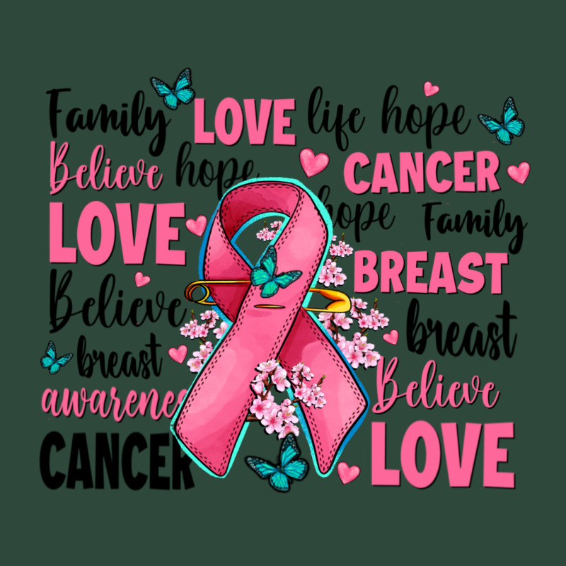 Breast Cancer Ribbons With Cancer Words Zipper Hoodie by AdoDesignShop | Teevron