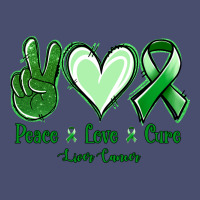 Peace Love Cure Liver Cancer Vintage Tee | Teevron