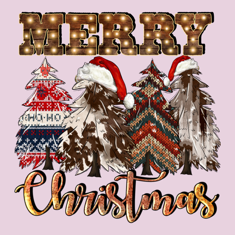 Merry Christmas Trees Ladies Tee by CowGirlArtShop | Teevron