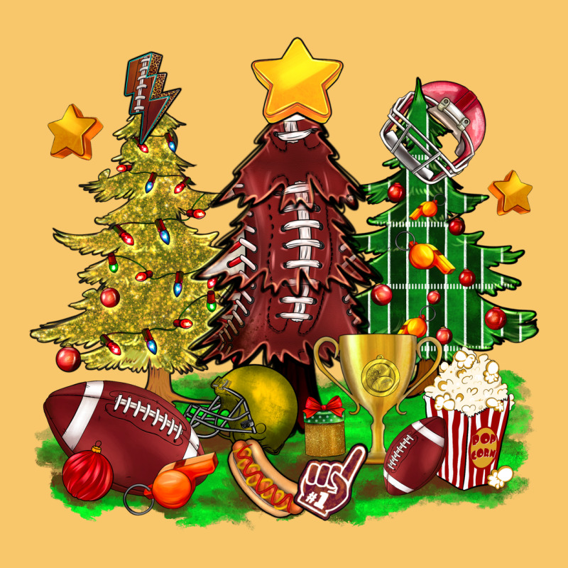 Christmas With American Football Trees Bbs Vintage Hoodie by BundleAndBundleShop | Teevron