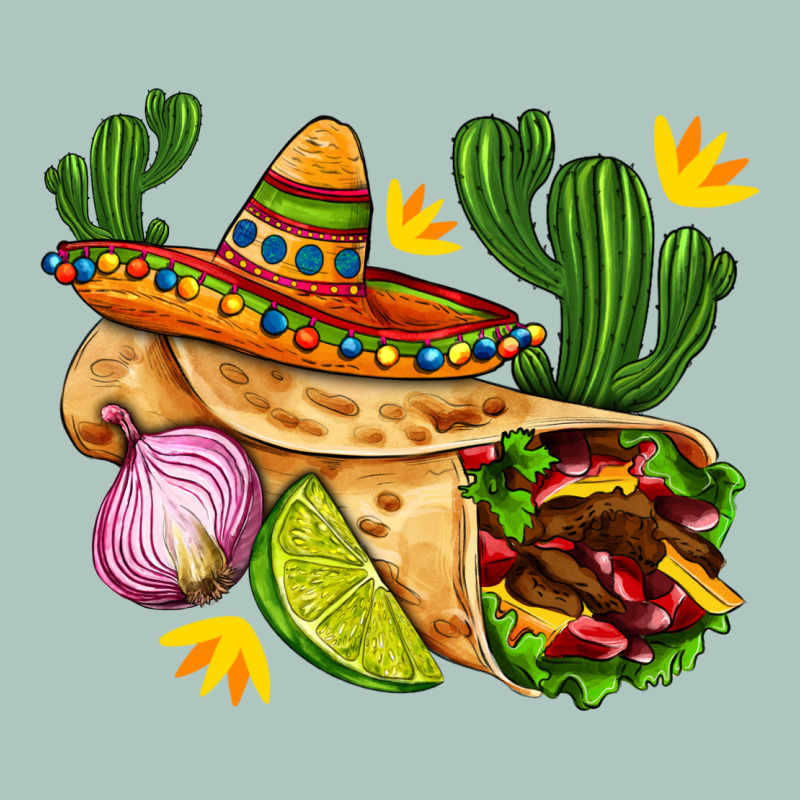 Burrito  With Sombrero And Union With Cactus Premium Sweatshirt by AdoDesignShop | Teevron