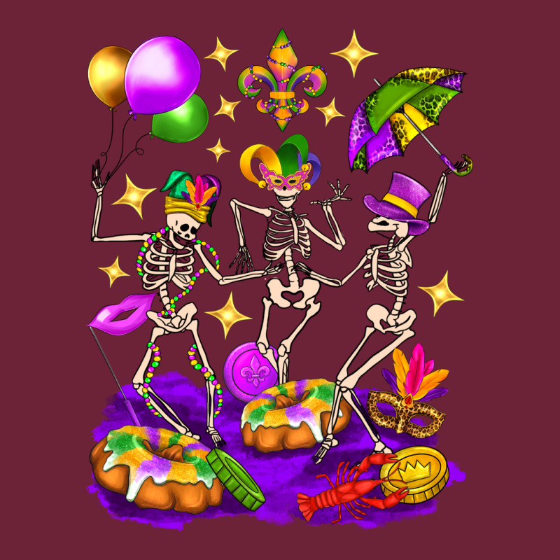 Mardi Gras Skeletons Long Sleeve Tee by BundleAndBundleShop | Teevron
