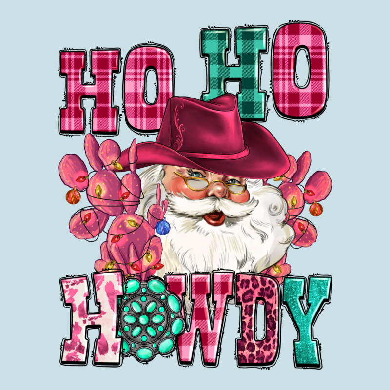 Ho Ho Howdy Santa Pink Christmas Ladies Tee by CowGirlArtShop | Teevron