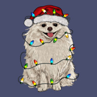 White Pomeranian With Christmas Lights Vintage Tee | Teevron
