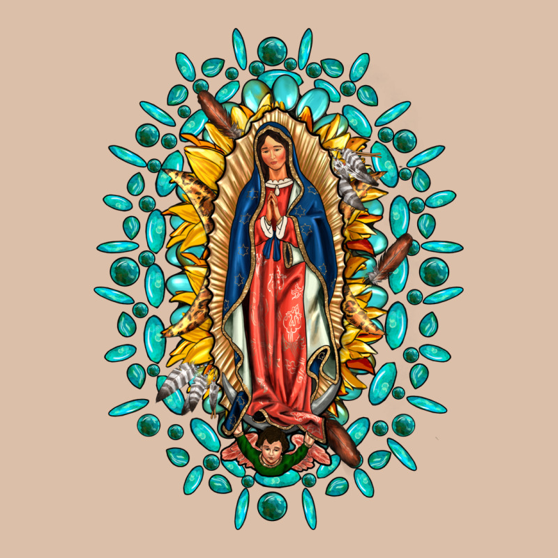 Our Lady Of Guadalupe Gemstone Sunflowers Urban Heavy Tee by FaDigitalArtStudio | Teevron