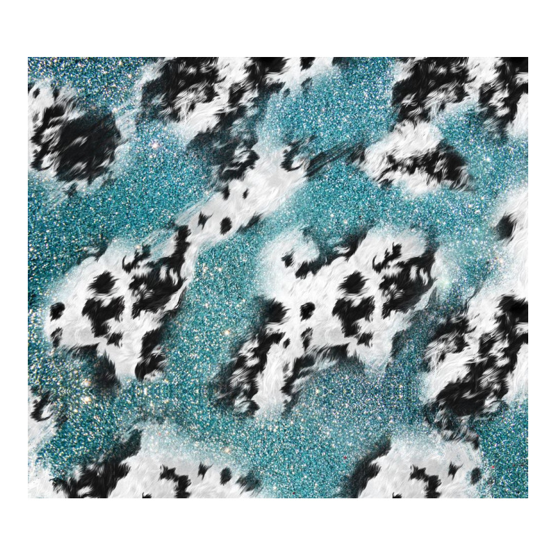 Teal Glitter And Cowhide Premium Tee by TumblerDesignByShophia | Teevron