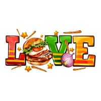 Love With Hamburger Premium Sweatshirt | Teevron