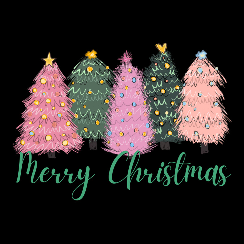 Merry Christmas Trees Ladies Tee by CowGirlArtShop | Teevron