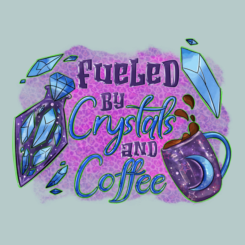 Fueled By Crystals And Coffee Halloween Heavy Core Tee by NancyCooperArtShop | Teevron