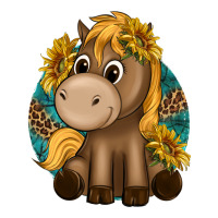 cute baby horse amd sunflowers | Teevron