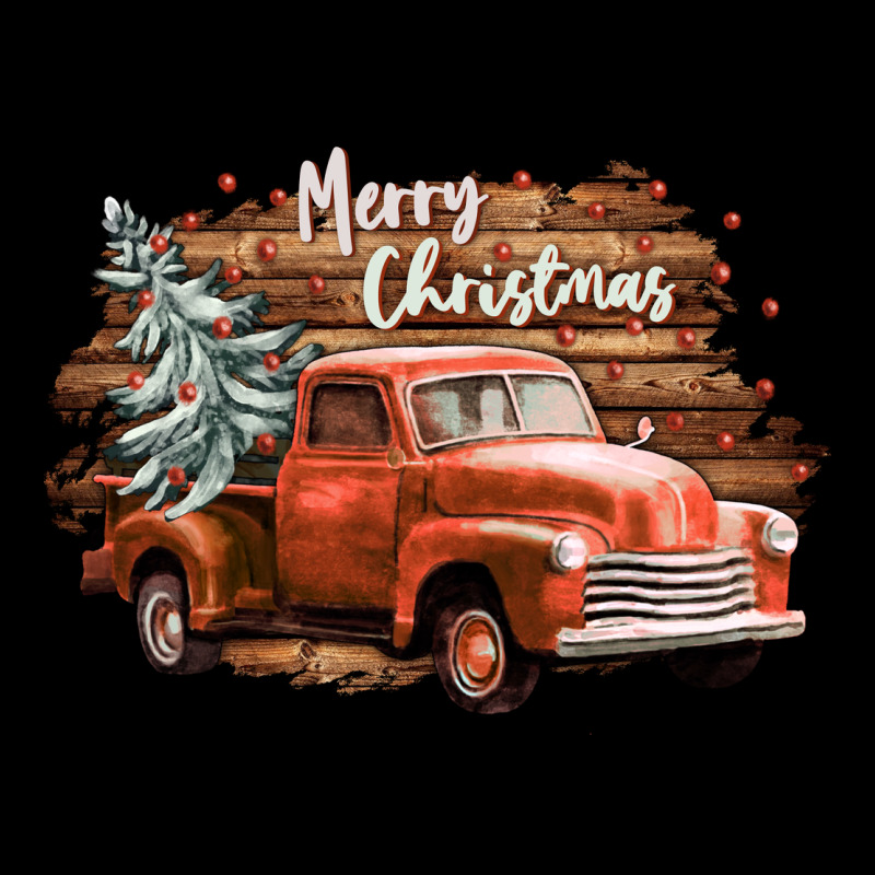 Merry Christmas Truck Ladies Tee by CowGirlArtShop | Teevron