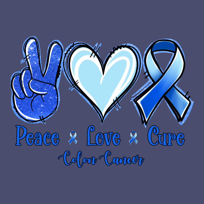 Peace Love Cure Colon Cancer Vintage Tee by Jasminsmagicworld | Teevron