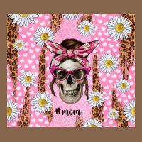 Skull Mom Pink Glitter With Daisy Premium Tee | Teevron