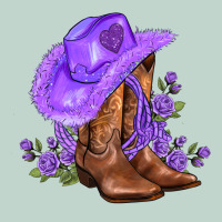 Purple Cowgirl  And Roses Zipper Hoodie | Teevron