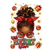 one merry nana christmas afro messy bun | Teevron