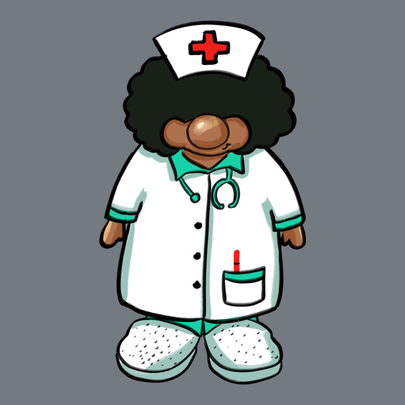 African Nurse Gnome Afro Hair Heavyweight Sweatshirt by BarkalooDesign | Teevron