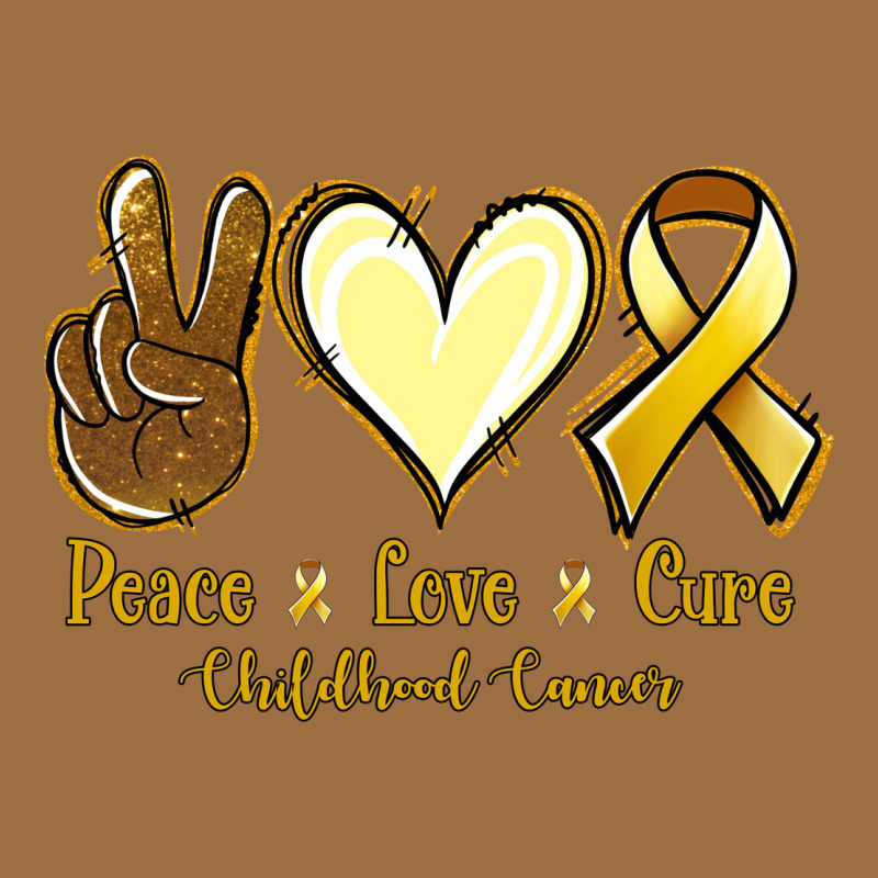 Peace Love Cure Childhood Cancer Vintage Tee by Jasminsmagicworld | Teevron