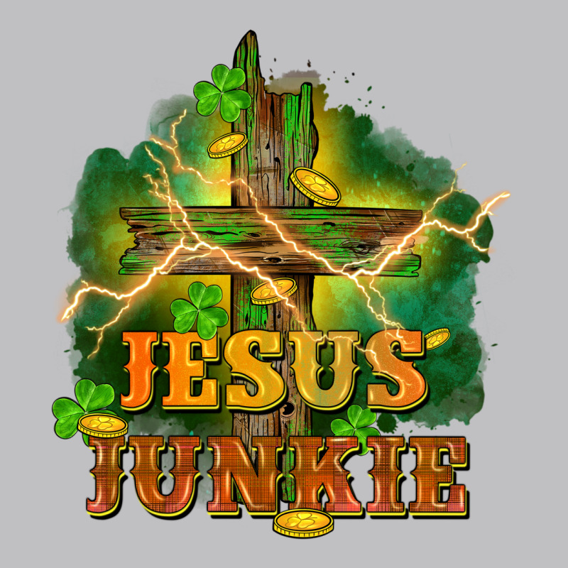Jesus Junkie St. Patricks Day Long Sleeve Tee by FaDigitalArtStudio | Teevron