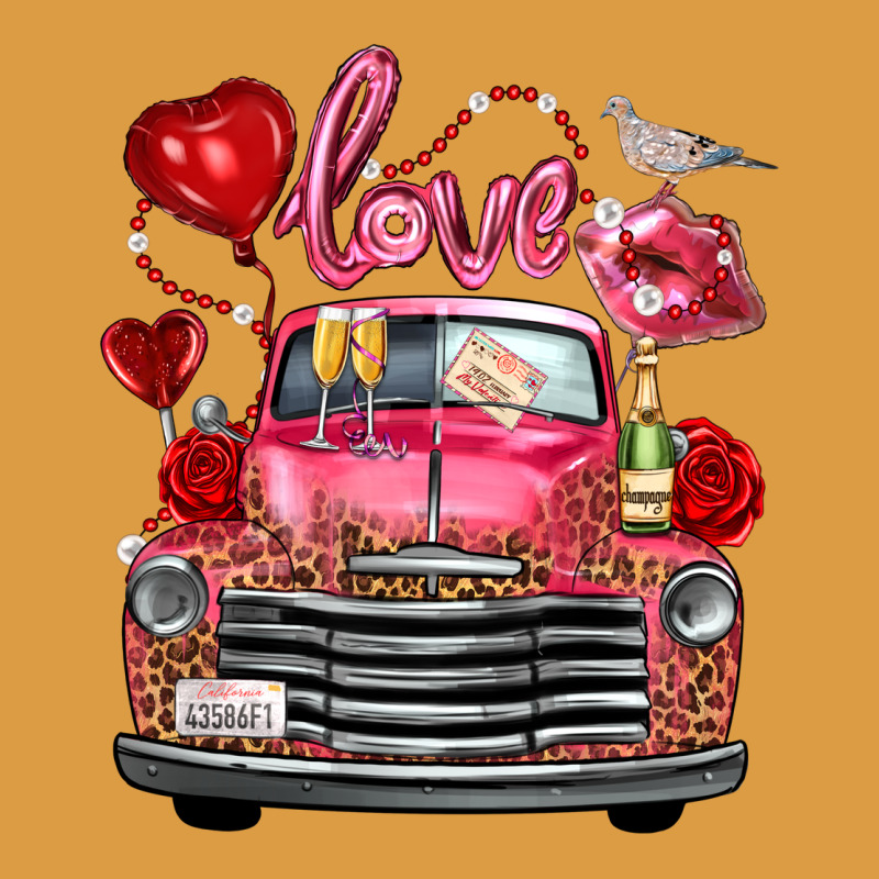 Western Valentines Day Truck Love Bird Letter Urban Heavy Tee by FaDigitalArtStudio | Teevron