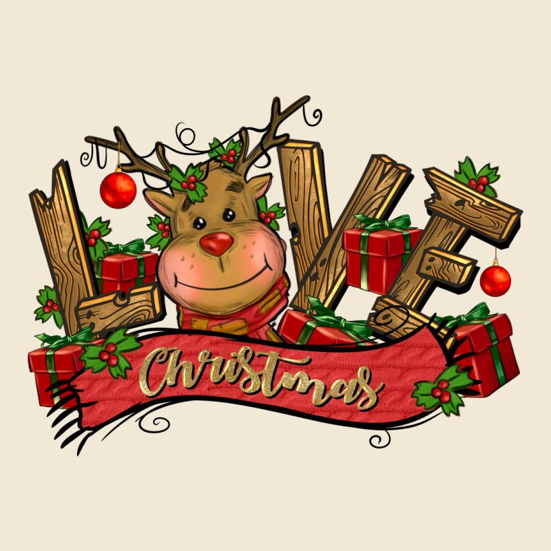 Love Christmas Reindeer Ladies Tee by CowGirlArtShop | Teevron