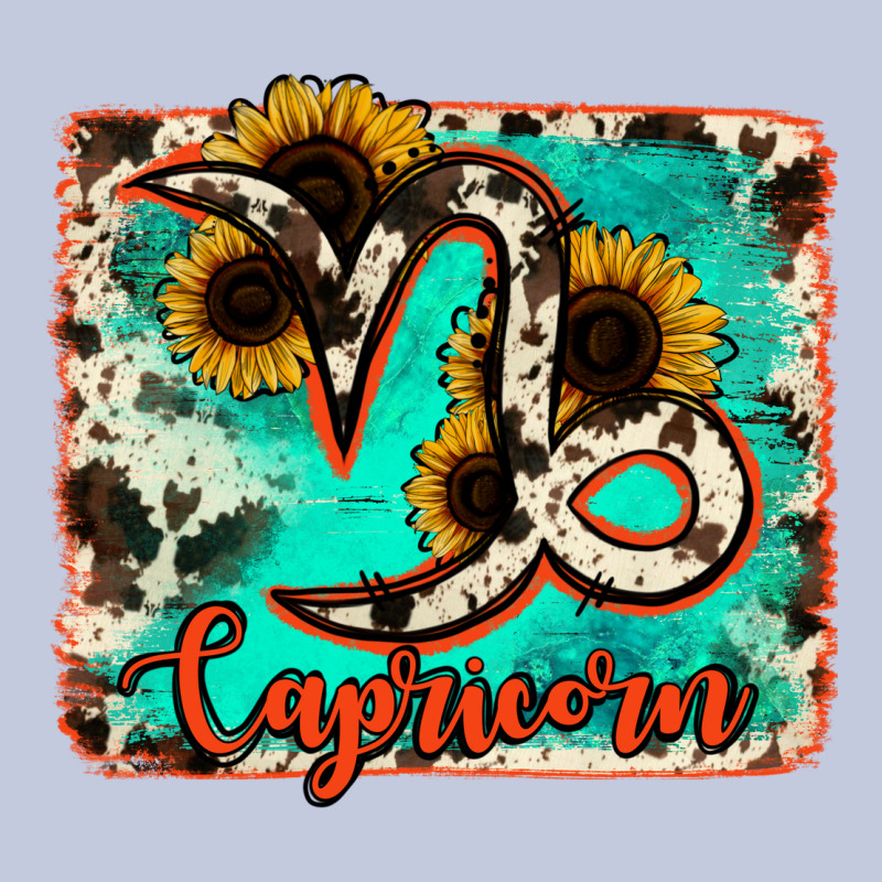 Capricorn Turquoise Cowhide Long Sleeve Tee by RanaPortraitStore | Teevron
