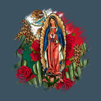 Our Lady Of Guadalupe Mexican Flag Cactus Roses Urban Heavy Tee | Teevron