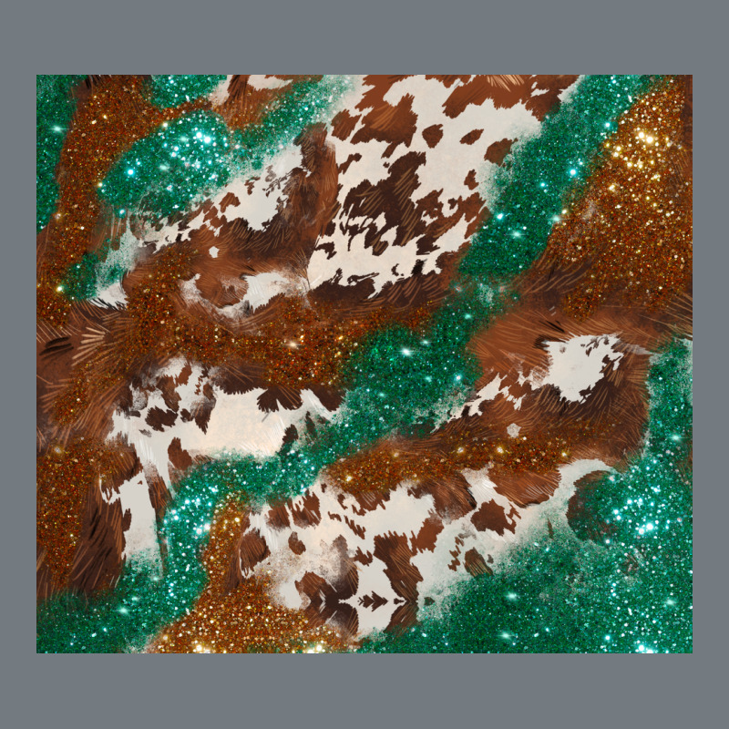 Brown Cowhide Glitter Heavyweight Sweatshirt by BarkalooDesign | Teevron
